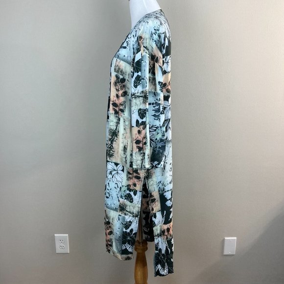 Tolani Kimono Duster Cardigan OS Grace Floral Tropical Multicolor Lightweight - Picture 7 of 10
